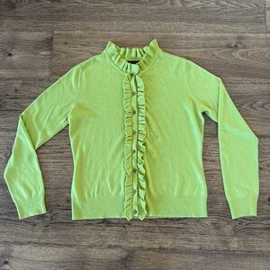 New York & Company Lime Green Sweater Size: XL